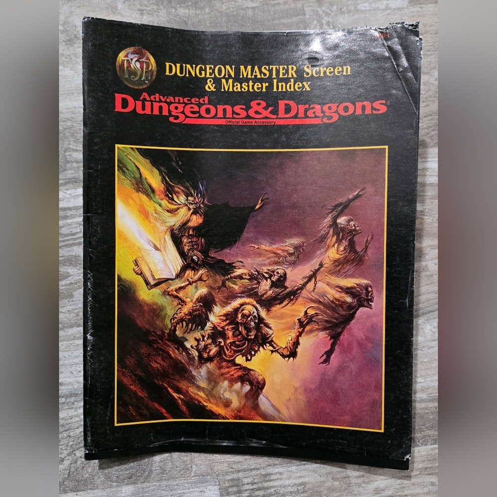1995 Dungeons and Dragons D&D Dungeon Screen and Master Index  With Sleeve